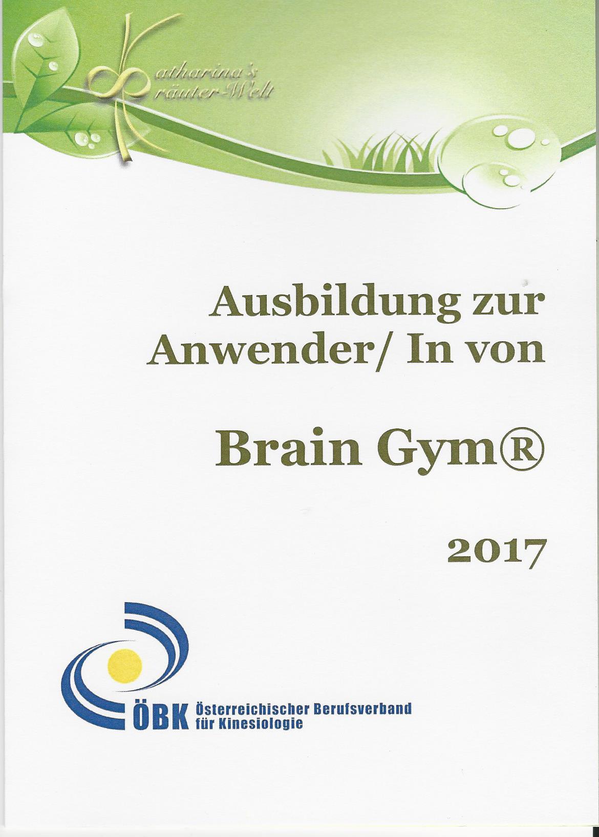 Ausbildung zur/m Anwender/in von Brain Gym®